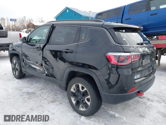 2018 Jeep Compass Trailhawk with VIN 3C4NJDDB3JT450932, listed as a IAAI auction lot 41616316 with 107,198 mi miles and . Bid and sale history available at DreamBid. Image 3.