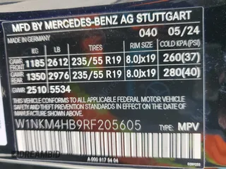 2024 Mercedes-Benz GLC with VIN W1NKM4HB9RF205605, listed as a Copart auction lot 50416325 with 7,209 mi miles and Salvage Title. Bid and sale history available at carsss.com. Image 13.