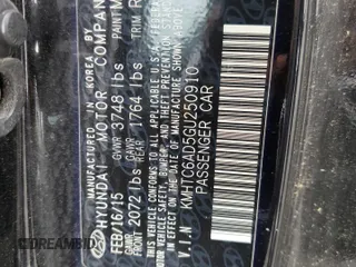 2016 Hyundai Veloster with VIN KMHTC6AD5GU250910, listed as a Copart auction lot 60926793 with 78,205 mi miles. Bid and sale history available at carsss.com. Image 13.