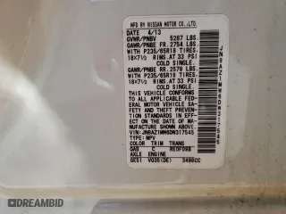 2013 Nissan Murano SL with VIN JN8AZ1MW6DW317545, listed as a Copart auction lot 52925185 with 77,162 mi miles and Salvage Title. Bid and sale history available at carsss.com. Image 13.