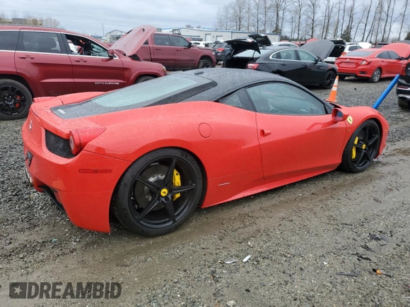 2011 Ferrari 458 Italia z VIN ZFF67NFA5B0176534, wystawiony jako Copart lot #86757334 z przebiegiem Nie podano mil oraz Szkoda całkowita • Salvage title. Historia ofert i sprzedaży dostępna na DreamBid. Obrazek 3.