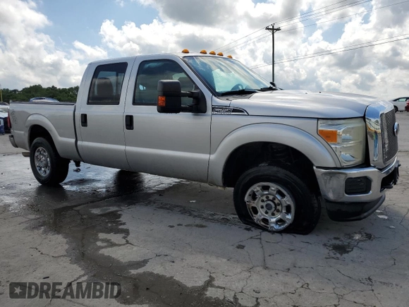 2014 Ford F-250 XL with VIN 1FT7W2B67EEB53642, listed as a Copart auction lot 58520585 with 281,417 mi miles and Salvage title. Bid and sale history available at DreamBid. Image 4.