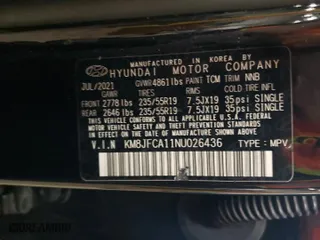 2022 Hyundai Tucson Hybrid SEL Convenience with VIN KM8JFCA11NU026436, listed as a Copart auction lot 44346485 with 55,523 mi miles and Salvage Title. Bid and sale history available at carsss.com. Image 13.