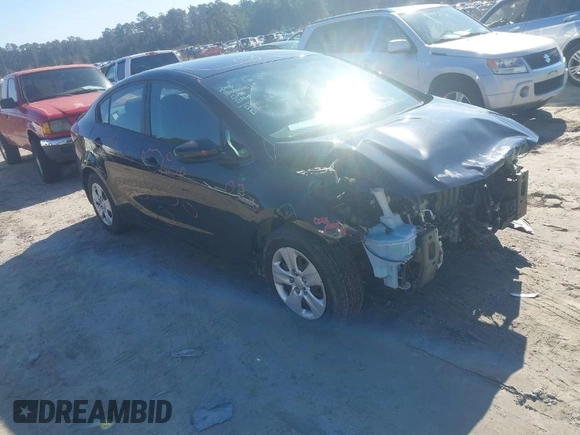 2017 Kia Forte LX with VIN 3KPFK4A79HE045187, listed as a IAAI auction lot 41428484 with 87,938 mi miles. Bid and sale history available at carsss.com. Image 1.