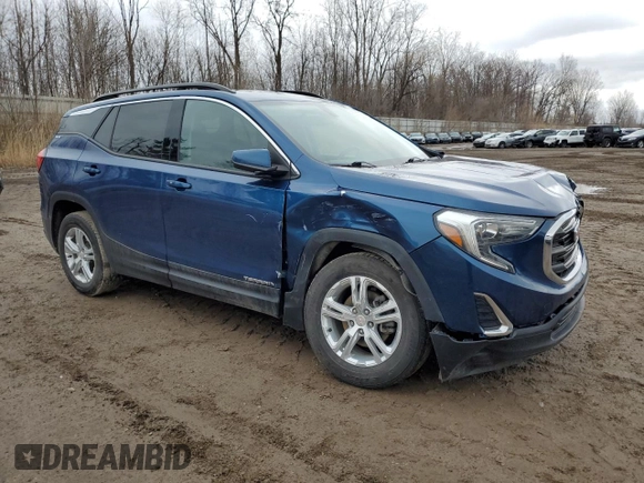 2019 GMC Terrain SLE z VIN 3GKALMEV4KL290986, wystawiony jako Copart lot #50313335 z przebiegiem 99 537 mil mil oraz Czysty tytuł • Clean title. Historia ofert i sprzedaży dostępna na DreamBid. Obrazek 4.