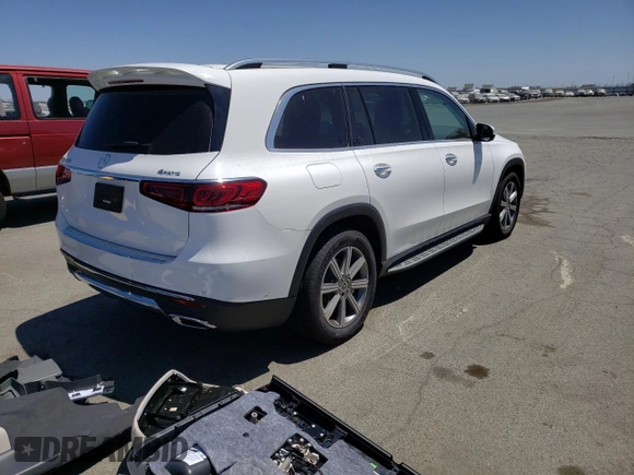 2020 Mercedes-Benz GLS with VIN 4JGFF5KE4LA261303, listed as a Copart auction lot 55584713 with 0 mi miles. Bid and sale history available at carsss.com. Image 3.