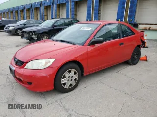2005 Honda Civic Cpe VP with VIN 1HGEM22135L015188, listed as a Copart auction lot 83209284 with 164,925 mi miles and Salvage Title. Bid and sale history available at carsss.com. Image 1.