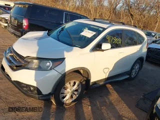 2014 Honda CR-V EX-L with VIN 5J6RM4H70EL008085, listed as a IAAI auction lot 41754259 with 77,251 mi miles. Bid and sale history available at carsss.com. Image 2.