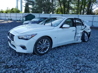 2019 Infiniti Q50 Luxe with VIN JN1EV7AR6KM558527, listed as a Copart auction lot 57561275 with 67,773 mi miles and Salvage title. Bid and sale history available at DreamBid. Image 1.
