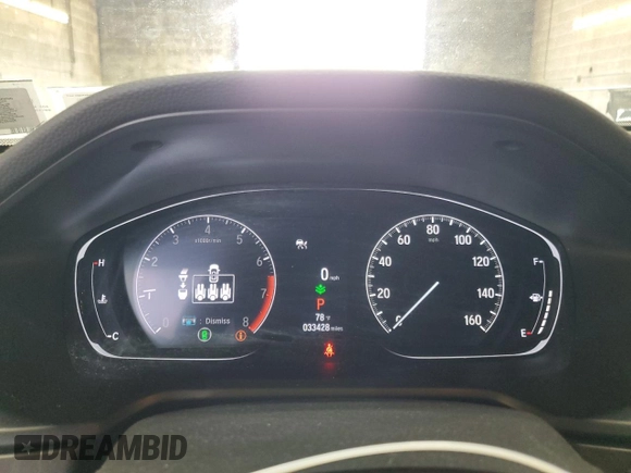 2021 Honda Accord EX-L with VIN 1HGCV1F50MA058005, listed as a Copart auction lot 63679815 with 33,428 mi miles and Salvage title. Bid and sale history available at DreamBid. Image 9.