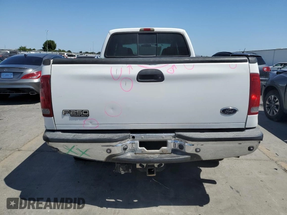 2004 Ford F-250 XL with VIN 1FTNW21P44EA81153, listed as a Copart auction lot 63841495 with 337,958 mi miles and Salvage title. Bid and sale history available at DreamBid. Image 6.