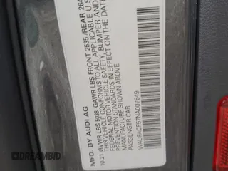 2022 Audi A5 Sportback S line Premium Plus with VIN WAUFACF57NA007649, listed as a Copart auction lot 69998303 with 13,102 mi miles. Bid and sale history available at carsss.com. Image 12.
