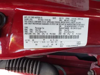 2014 Ford Focus SE with VIN 1FADP3F22EL171416, listed as a IAAI auction lot 41982150 with 130,782 mi miles. Bid and sale history available at carsss.com. Image 9.