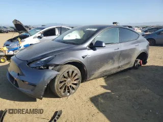 2022 Tesla Model Y Performance с VIN 7SAYGDEF1NF347903, выставлен на аукционе Copart как лот 57646175 с пробегом 48 286 миль миль и Списание • Salvage title. История ставок и продаж доступна на DreamBid. Изображение 1.