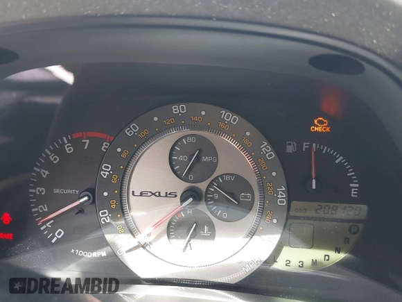 2001 Lexus IS 300/350 z VIN JTHBD182310010532, wystawiony jako IAAI lot #42149537 z przebiegiem 208 120 mil mil oraz . Historia ofert i sprzedaży dostępna na DreamBid. Obrazek 7.