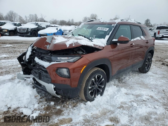 2021 Chevrolet TrailBlazer LT with VIN KL79MRSL2MB097054, listed as a Copart auction lot 44782874 with 18,116 mi miles and . Bid and sale history available at DreamBid. Image 1.