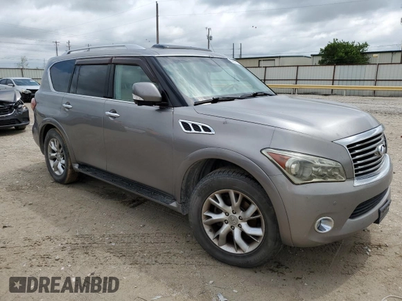 2011 Infiniti QX56 7-passenger with VIN JN8AZ2NE4B9002248, listed as a Copart auction lot 54601014 with 0 mi miles and Clean Title. Bid and sale history available at carsss.com. Image 4.