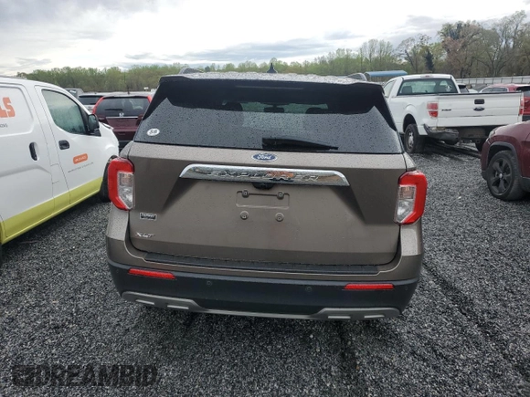2021 Ford Explorer XLT with VIN 1FMSK7DH3MGB39284, listed as a Copart auction lot 51348135 with 54,512 mi miles and Salvage Title. Bid and sale history available at carsss.com. Image 6.
