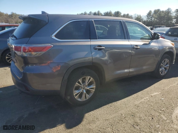 2016 Toyota Highlander LE with VIN 5TDBKRFHXGS301659, listed as a Copart auction lot 88334035 with 120,093 mi miles and Salvage Title. Bid and sale history available at carsss.com. Image 3.