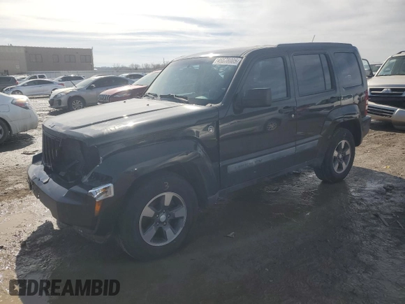 2008 Jeep Liberty Sport with VIN 1J8GN28K98W288135, listed as a Copart auction lot 46678005 with 195,163 mi miles and Salvage Title. Bid and sale history available at DreamBid. Image 1.