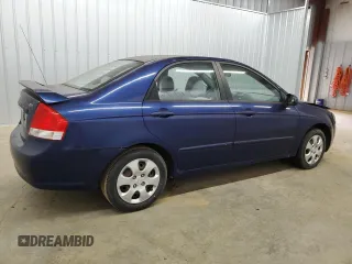 2009 Kia Spectra EX with VIN KNAFE221X95626293, listed as a Copart auction lot 70646504 with 197,017 mi miles and Clean Title. Bid and sale history available at carsss.com. Image 3.