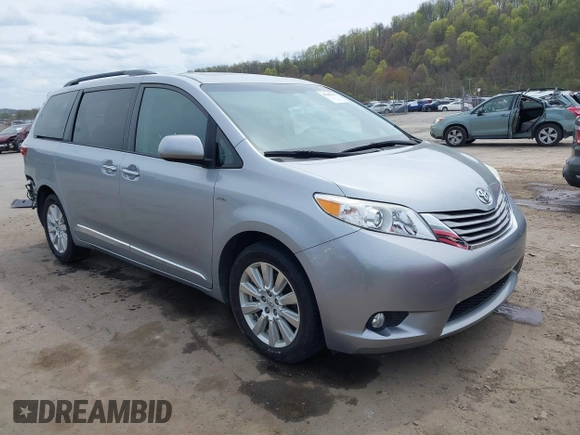 2017 Toyota Sienna XLE with VIN 5TDDZ3DC4HS164017, listed as a IAAI auction lot 41983055 with 90,702 mi miles and . Bid and sale history available at DreamBid. Image 1.