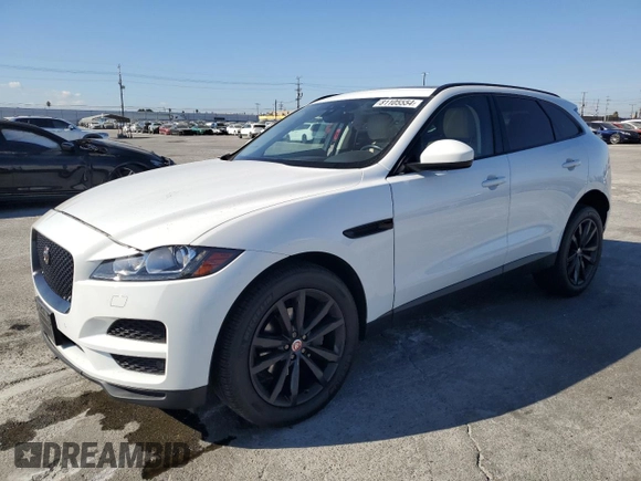 2019 Jaguar F-Pace 25t Prestige with VIN SADCK2FX4KA369159, listed as a Copart auction lot 81105554 with 73,755 mi miles and Salvage title. Bid and sale history available at DreamBid. Image 1.