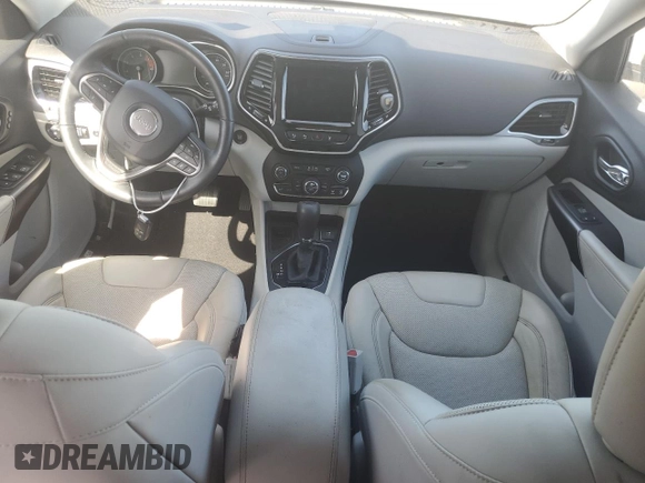 2019 Jeep Cherokee Limited with VIN 1C4PJLDN8KD296724, listed as a Copart auction lot 75220604 with Not Provided miles and Salvage Title. Bid and sale history available at DreamBid. Image 8.
