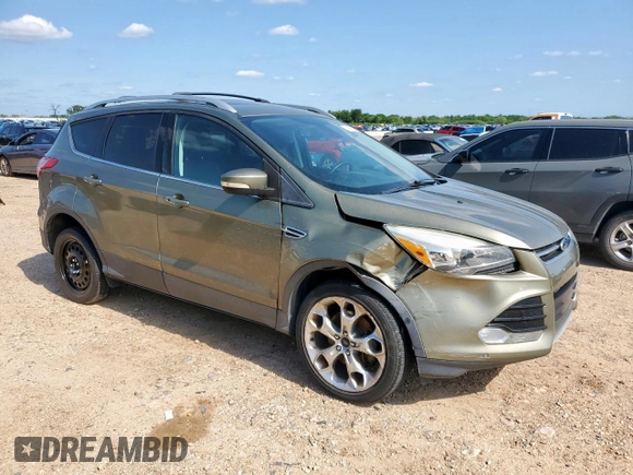 2013 Ford Escape Titanium with VIN 1FMCU0J90DUB95476, listed as a Copart auction lot 58769105 with 96,638 mi miles and Salvage title. Bid and sale history available at DreamBid. Image 4.