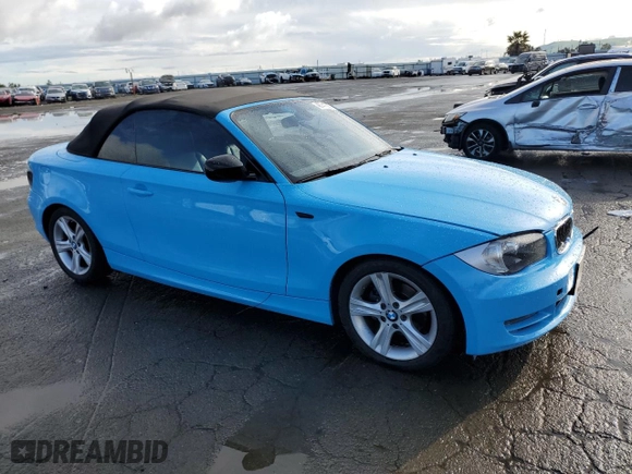 2011 BMW 1 Series 128i with VIN WBAUN1C53BVH83384, listed as a Copart auction lot 48741865 with 109,350 mi miles and Salvage Title. Bid and sale history available at carsss.com. Image 4.