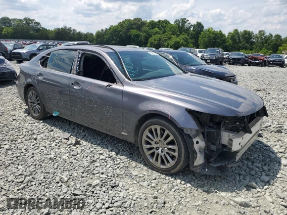 2014 Lexus LS 460 L with VIN JTHGL5EF4E5051560, listed as a Copart auction lot 55837084 with 180,562 mi miles and Salvage title. Bid and sale history available at DreamBid. Image 4.