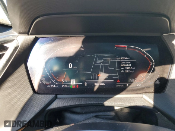 2021 BMW 2 Series 228i with VIN WBA53AK06M7H86416, listed as a Copart auction lot 85907554 with 40,154 mi miles and Salvage Title. Bid and sale history available at DreamBid. Image 9.