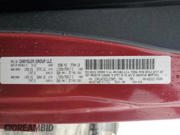 2012 Jeep Wrangler Unlimited Rubicon with VIN 1C4HJWFG2CL219021, listed as a Copart auction lot 87451784 with 109,675 mi miles and Salvage title. Bid and sale history available at DreamBid. Image 15.