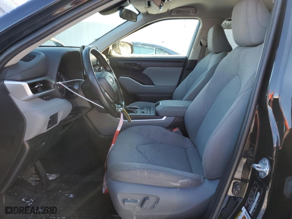 2021 Toyota Highlander L with VIN 5TDBZRBH0MS557161, listed as a Copart auction lot 87359574 with 86,296 mi miles and Salvage Title. Bid and sale history available at carsss.com. Image 7.