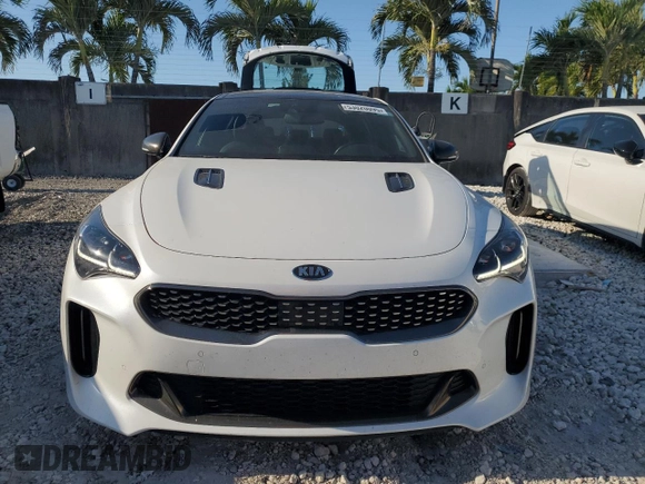 2021 Kia Stinger GT1 with VIN KNAE45LC6M6087917, listed as a Copart auction lot 53020095 with 57,615 mi miles and Salvage Title. Bid and sale history available at carsss.com. Image 5.