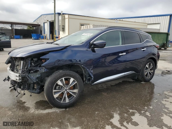 2023 Nissan Murano SV with VIN 5N1AZ2BJ2PC110094, listed as a Copart auction lot 89164335 with 48,418 mi miles and Salvage Title. Bid and sale history available at carsss.com. Image 1.