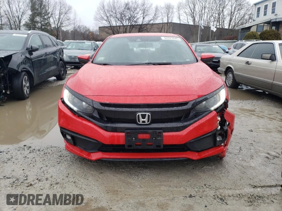2019 Honda Civic Sport with VIN 2HGFC2F83KH578216, listed as a Copart auction lot 46923645 with 49,593 mi miles and Salvage Title. Bid and sale history available at DreamBid. Image 5.