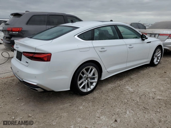 2024 Audi A5 Sportback S line Premium with VIN WAUDACF54RA058538, listed as a Copart auction lot 75681494 with 156 mi miles and Non Repairable. Bid and sale history available at carsss.com. Image 3.