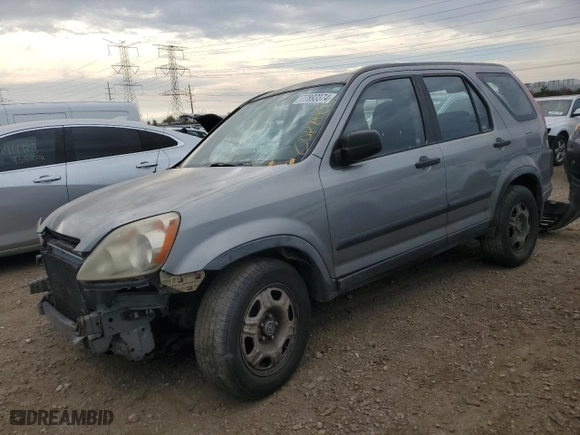 2006 Honda CR-V LX with VIN JHLRD68536C004648, listed as a Copart auction lot 77893374 with 0 mi miles and Salvage Title. Bid and sale history available at carsss.com. Image 1.