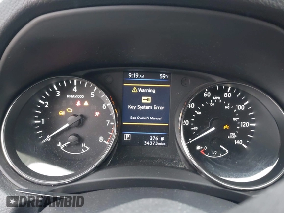 2018 Nissan Rogue SV with VIN KNMAT2MT7JP593232, listed as a IAAI auction lot 42141416 with 34,373 mi miles and . Bid and sale history available at carsss.com. Image 7.