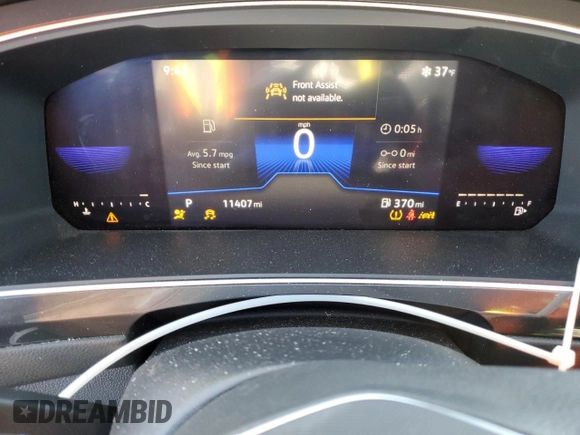 2022 Volkswagen Tiguan SE with VIN 3VV3B7AX7NM162029, listed as a Copart auction lot 49803065 with 11,407 mi miles and Salvage Title. Bid and sale history available at DreamBid. Image 9.