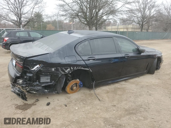2020 BMW 7 Series 750i xDrive with VIN WBA7U2C08LCD52255, listed as a Copart auction lot 48948745 with 71,030 mi miles and Salvage Title. Bid and sale history available at carsss.com. Image 3.