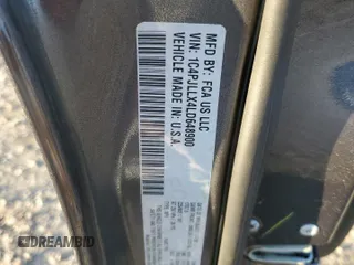 2020 Jeep Cherokee Lux with VIN 1C4PJLLX4LD648900, listed as a Copart auction lot 87129354 with 70,668 mi miles and Salvage title. Bid and sale history available at DreamBid. Image 13.
