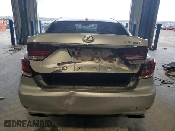 2013 Lexus LS 460 with VIN JTHCL5EF0D5018682, listed as a Copart auction lot 55614405 with 138,319 mi miles and Salvage title. Bid and sale history available at DreamBid. Image 6.