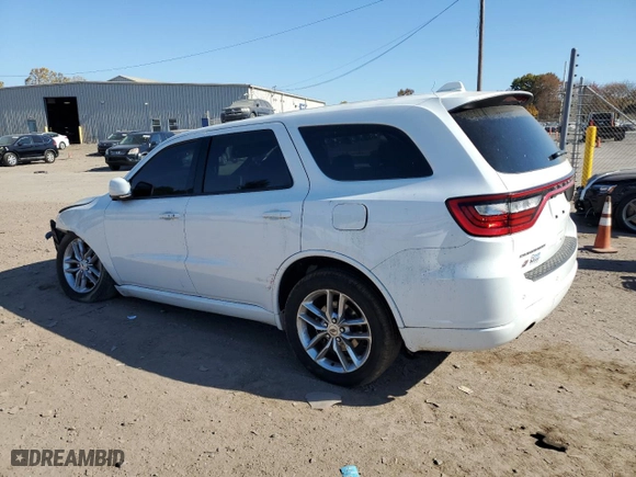 2022 Dodge Durango GT Plus with VIN 1C4RDJDG3NC219890, listed as a Copart auction lot 76317384 with 53,348 mi miles and Salvage Title. Bid and sale history available at carsss.com. Image 2.