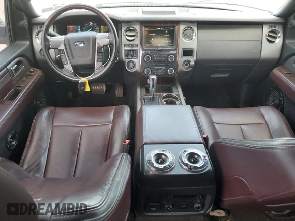 2015 Ford Expedition Platinum with VIN 1FMJU1MT6FEF24733, listed as a Copart auction lot 58774634 with 189,982 mi miles and Salvage title. Bid and sale history available at DreamBid. Image 8.