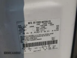 2008 Ford F-150 XL with VIN 1FTRF12298KC46605, listed as a Copart auction lot 58701355 with 200,777 mi miles and Salvage title. Bid and sale history available at DreamBid. Image 14.