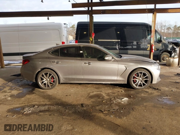2021 Genesis G70 2.0T Sport with VIN KMTG24LA7MU067165, listed as a IAAI auction lot 41441008 with 43,792 mi miles. Bid and sale history available at carsss.com. Image 13.