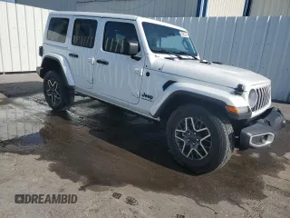 2025 Jeep Wrangler Sahara with VIN 1C4PJXEN5SW526553, listed as a Copart auction lot 54754885 with Not Provided miles and Clean Title. Bid and sale history available at DreamBid. Image 4.
