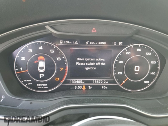 2018 Audi A5 Sportback Prestige with VIN WAUFNCF50JA126917, listed as a Copart auction lot 49003414 with 133,405 mi miles. Bid and sale history available at carsss.com. Image 9.